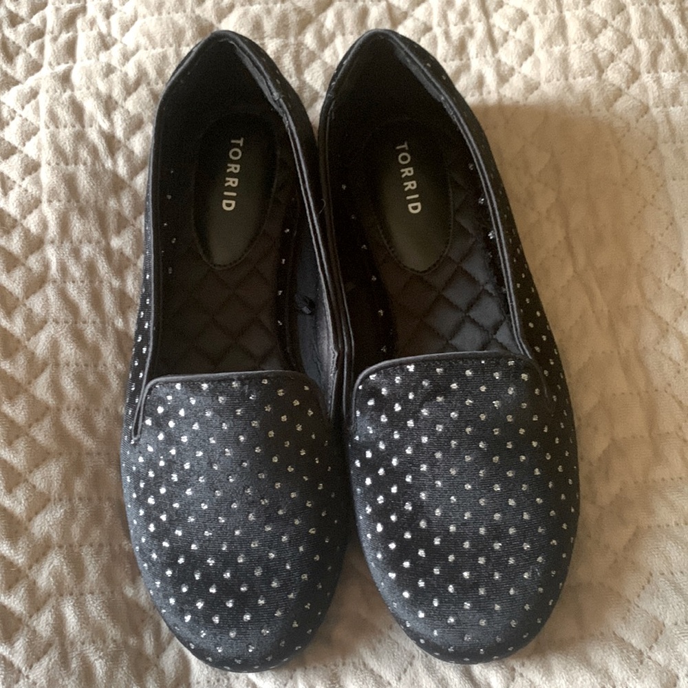 Black Torrid Velvet Loafers